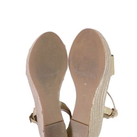 Kate Spade Beige Scalloped Wedge Sandals - Picture 10 of 10